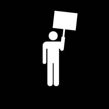 Campaigning Man Of Men Sign Placard